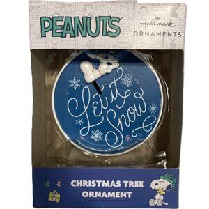 Hallmark 2023 Peanuts SNOOPY and Woodstock Let It Snow Christmas Ornament NEW
